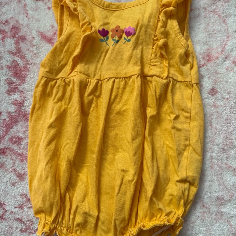 Yellow Floral Kids Bodysuit